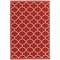 Homeroots 2 x 3 ft. Red & Ivory Trellis Indoor & Outdoor Scatter Area Rug 388923 - alternate 1